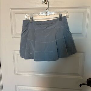 Gray Lululemon Pace Rival Mid-Rise Skirt
